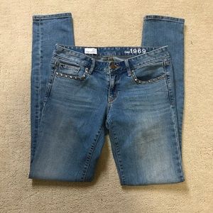 Studded skinny jeans